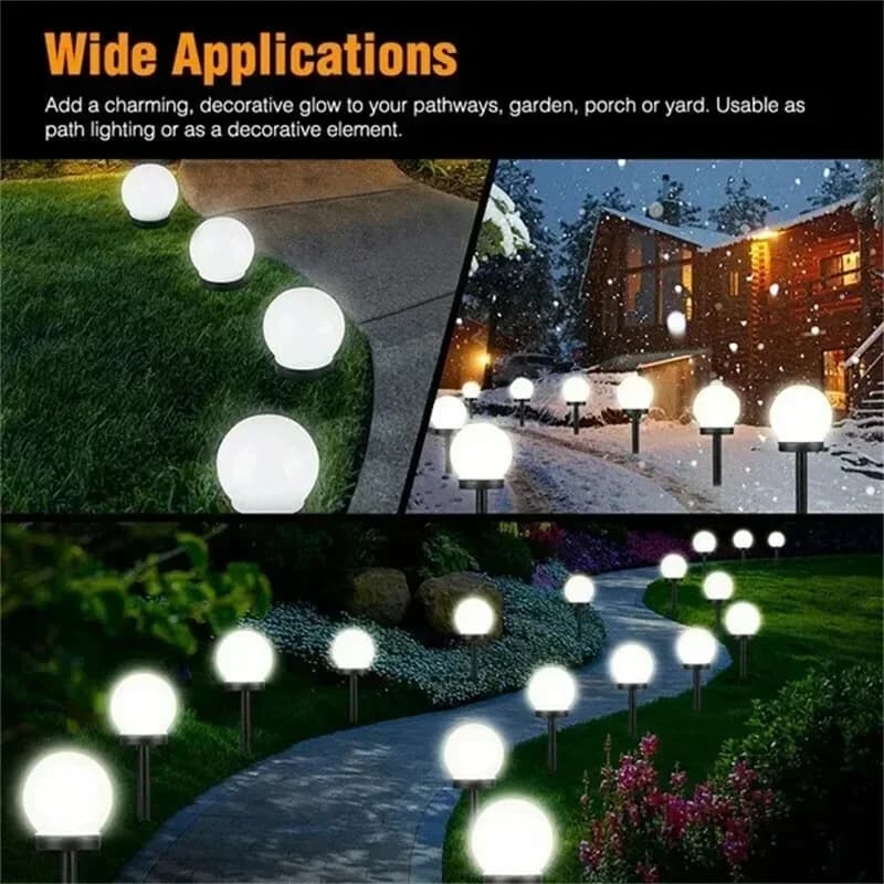 Solcelledrevet LED hageball-lys
