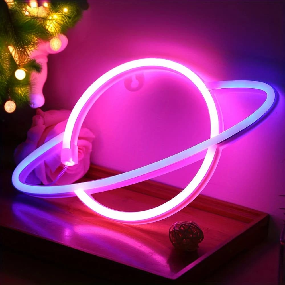 Lynneon-skilt, USB/batteridrevet LED vegglys