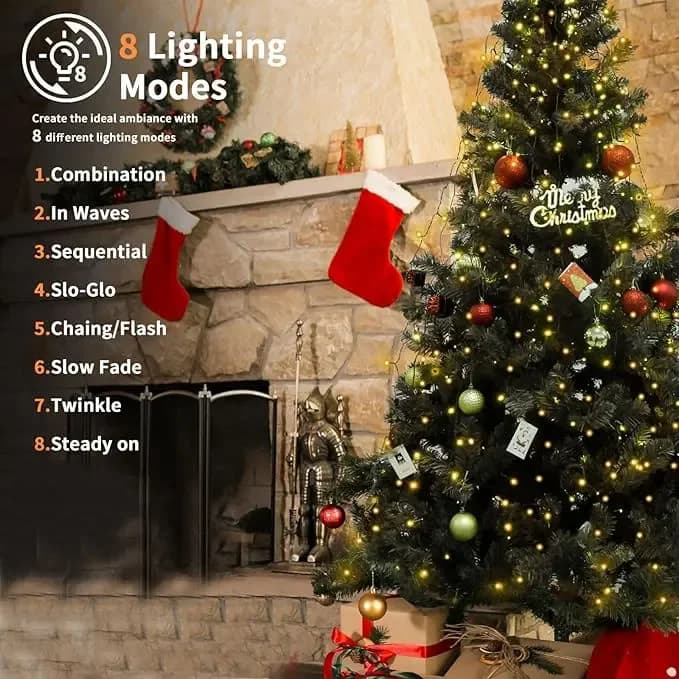 LED-ring juletre topp, 1.5m-3m
