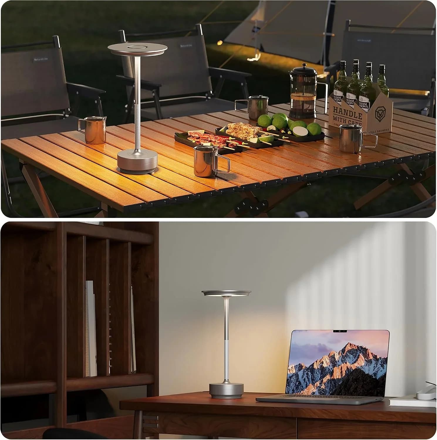 Gjenladingbar UFO-formet LED-bordlampe med berøringskontroll
