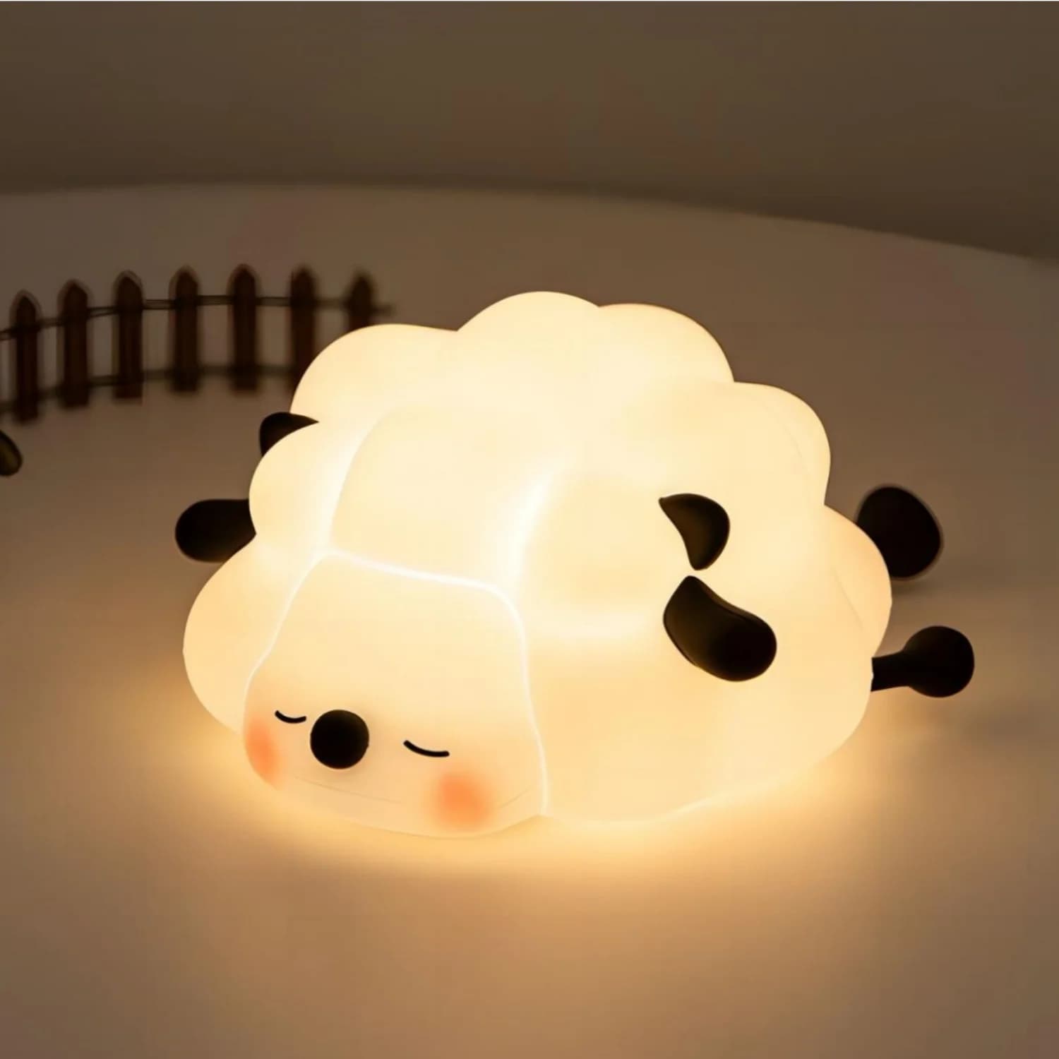 Søt silikon dyr nattlys, USB-ladbar