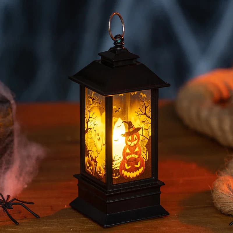 Mini LED-lykt nattlys, Halloween-dekor