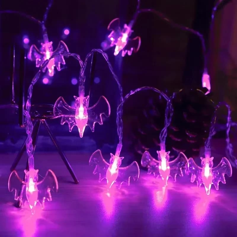 Batteridrevne LED-flaggermuslys til Halloween
