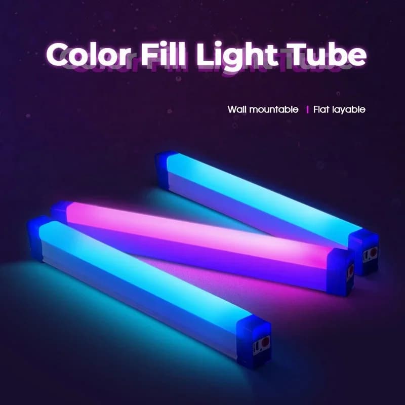 RGB USB rørlampe, 17cm/32cm håndholdt fyllelys