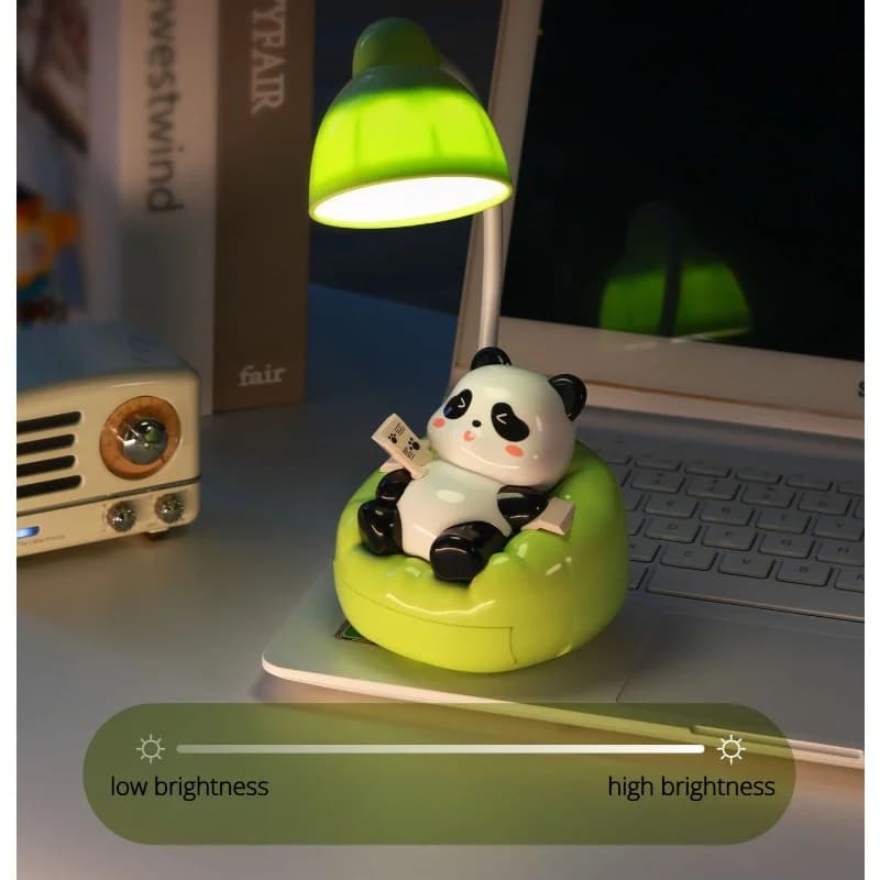 Panda LED skrivebordslampe med telefonholder