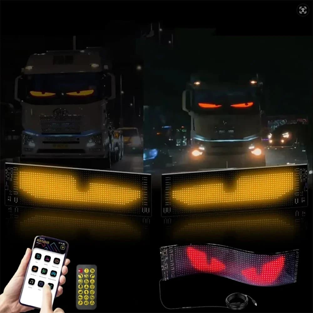 LED-matrise, Bluetooth-appstyring, programmerbart skilt