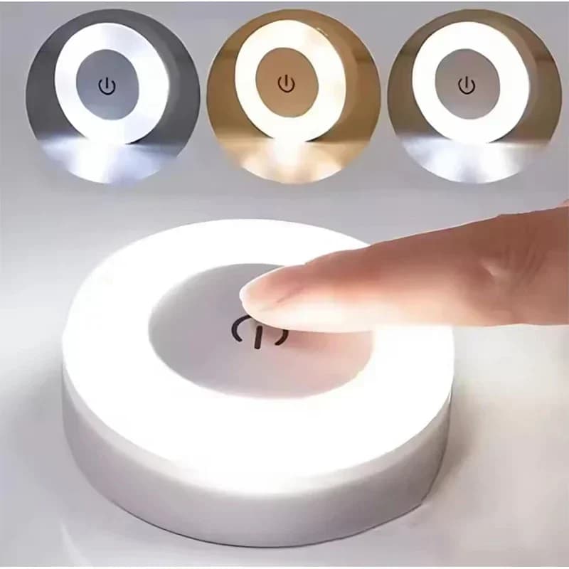 USB-oppladbar magnetisk berøringsfølsom LED nattlampe
