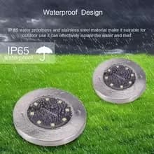 4-pk Solardrevne disk-dekkslys, 8 LED
