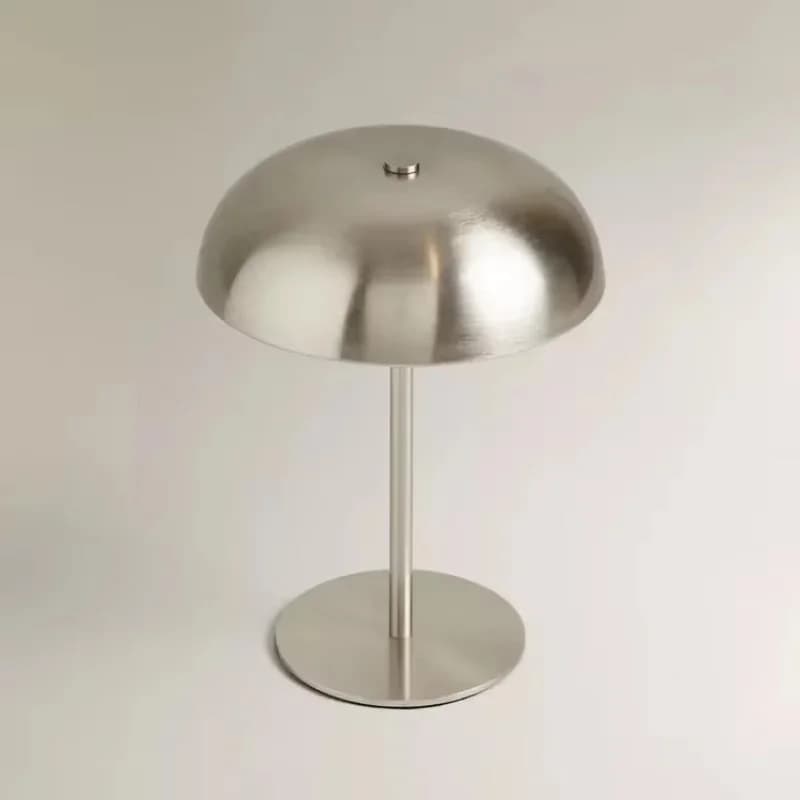 Gjenoppladbar Metall Bordlampe i Soppeform, Berøringsstyrt Lesebelysning
