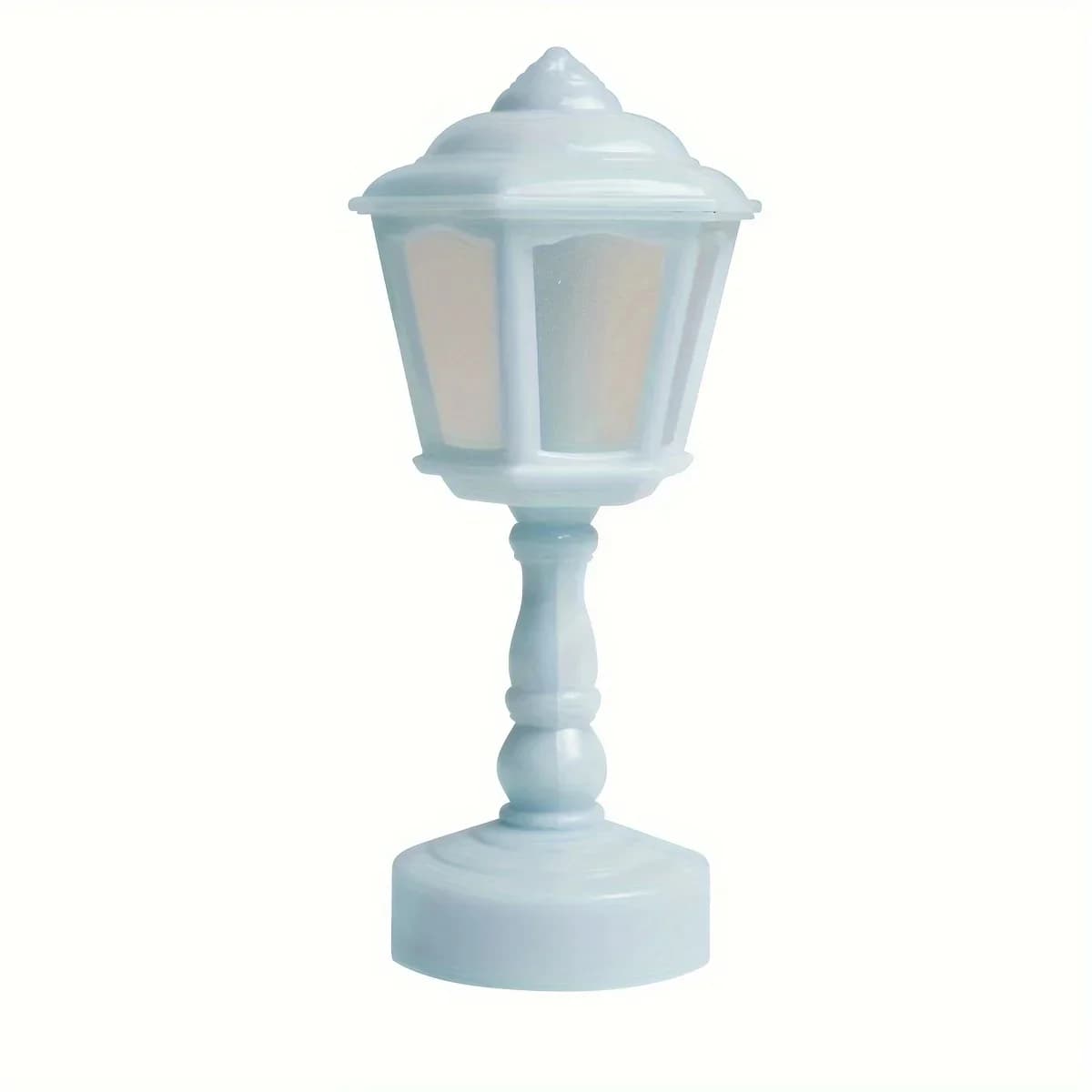 Mini bordlampe med kronbladsskjerm, nattlys i lanterne-stil