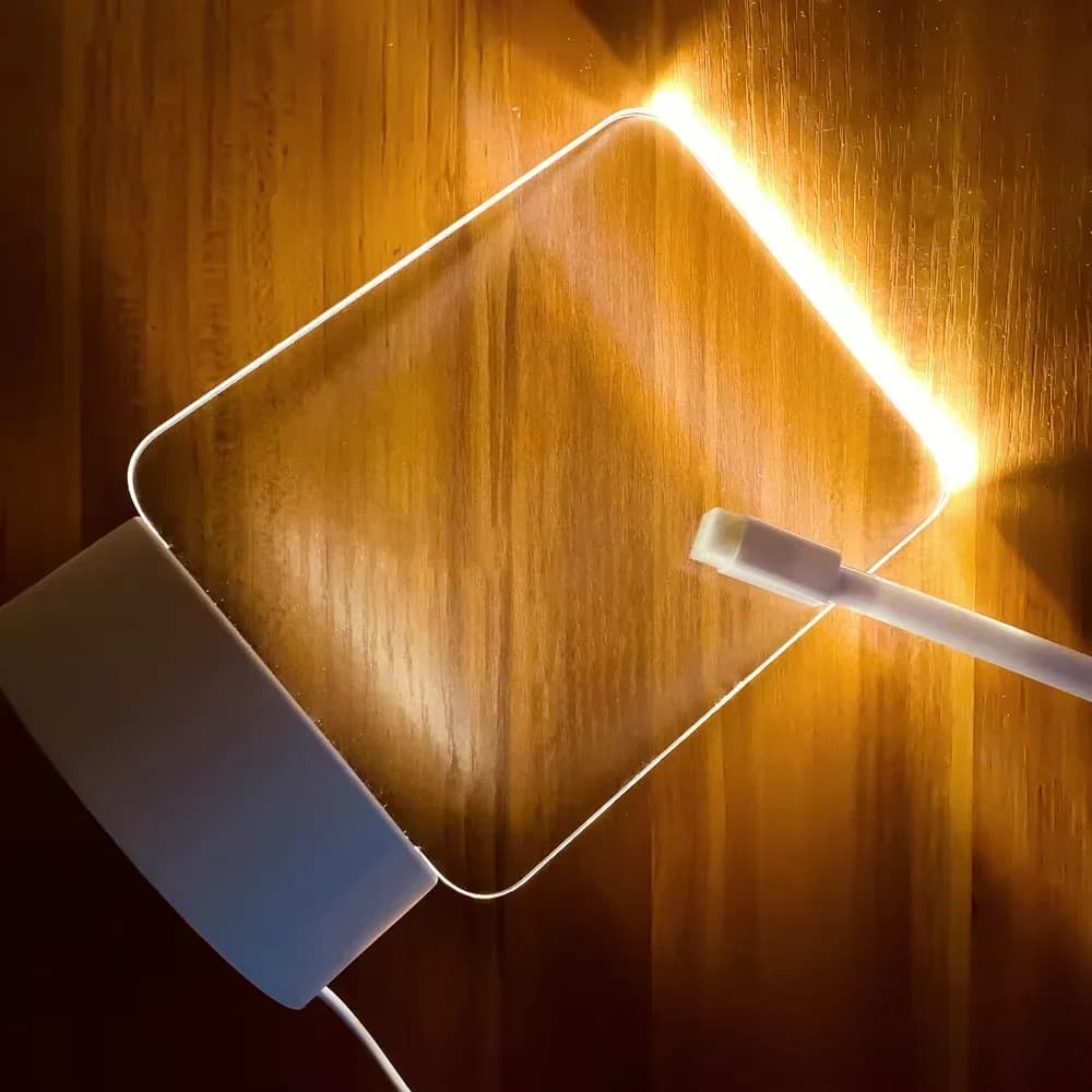 USB LED meldingstavle nattlys med penn for skrivebordspynt